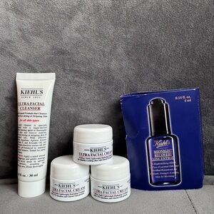 Kiehl's Skincare Collection with White and Blue Accents
